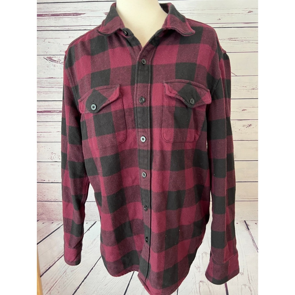 American Eagle Mens‎ Flannel Plaid Shirt Classic Fit Large Taylor Swift Evermore